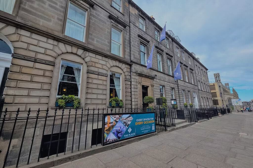 The Place Hotel facade on York Place, Edinburgh New Town
